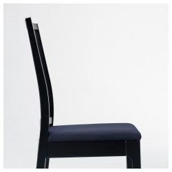 Фото1.Крісло,чорний, сидіння Orrsta синій EKEDALEN IKEA 092.970.73